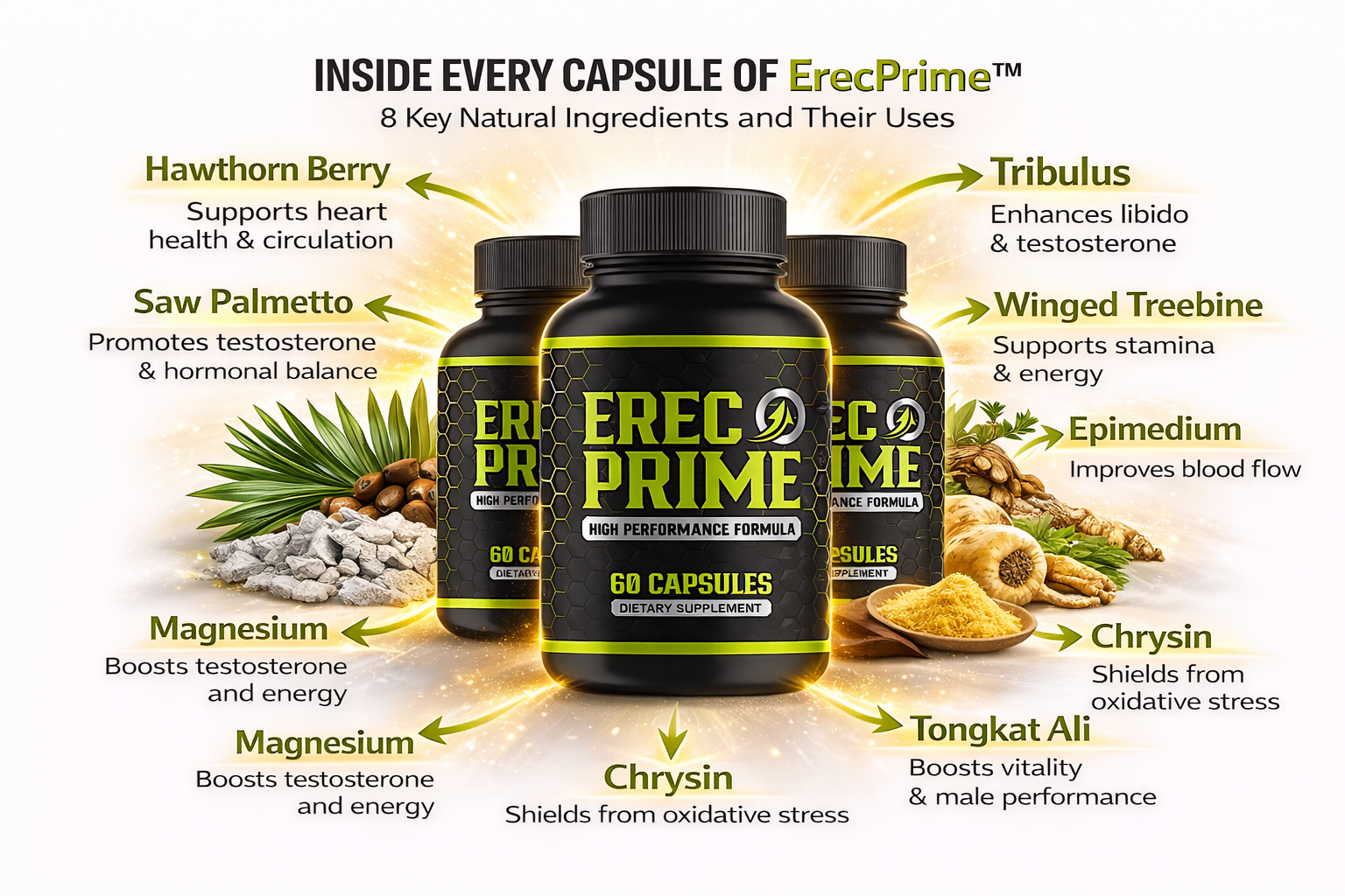ErecPrime™ ingredients and benefits showcase
